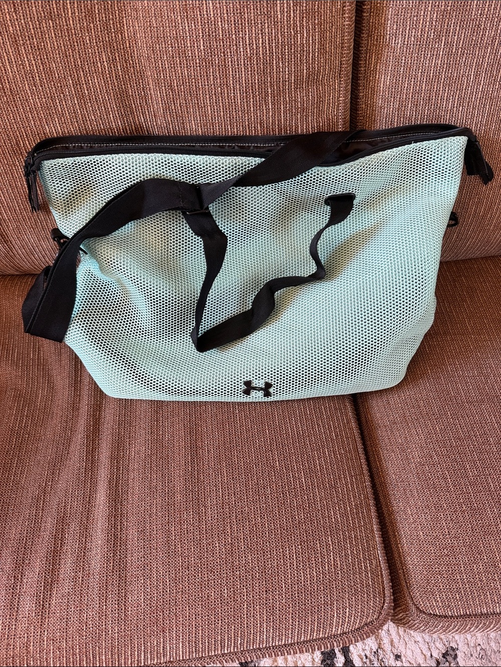 Under Armour Teal Mesh Tote with Black Trim